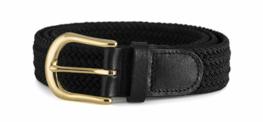 30mm Stretch Belt with Gold Coloured Buckle
