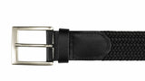 32mm Stretch Belt with Rectangular Silver Coloured Buckle