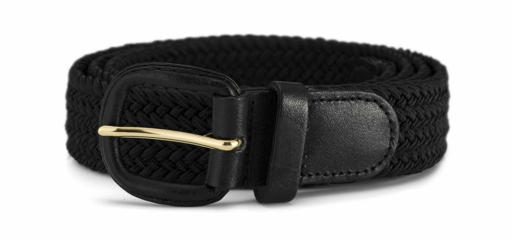30mm Stretch Belt with Leather Covered Buckle