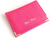 PU Leather Bus Pass / Travel Card Wallet