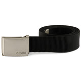 38mm Strong Black Nylon Webbing Belt with Automatic Buckle - One Size