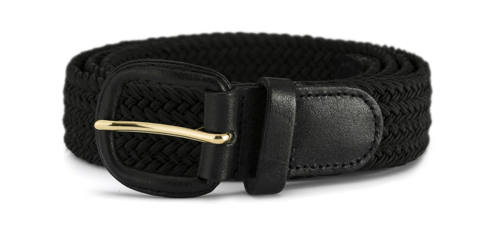 30mm stretch belt with gold buckle