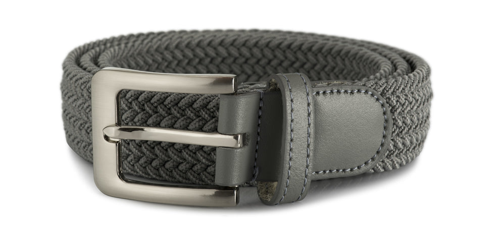 32mm stretch belt with silver buckle